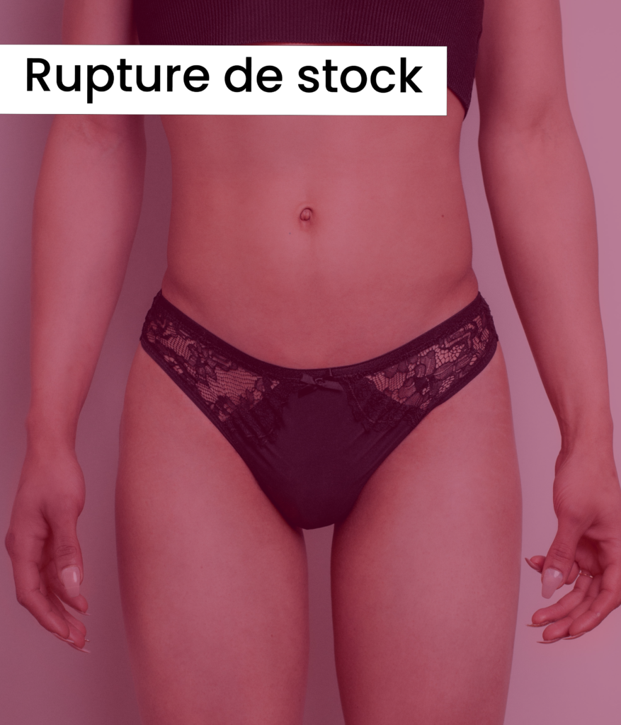 Black tucking thong - Gaff - Effeuillantine