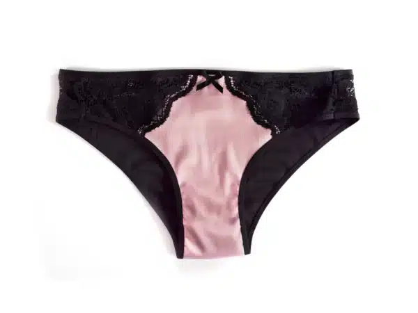 Culotte satin rose clair face