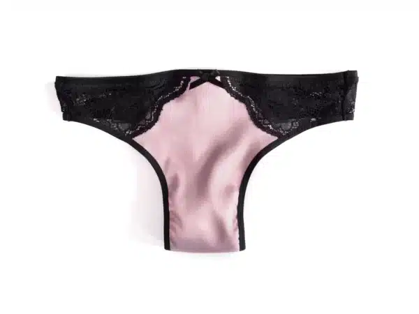 String satin rose clair face